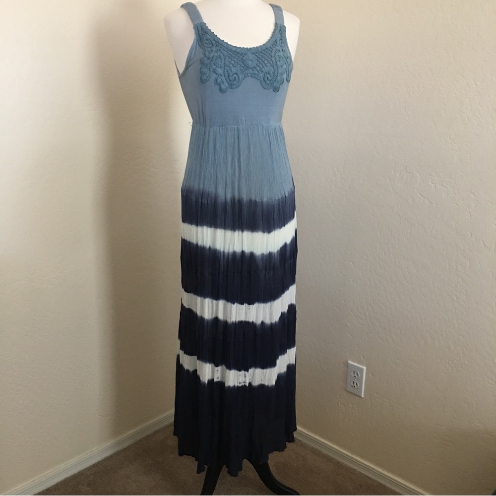 Blue Ombré Maxi Dress, Size S